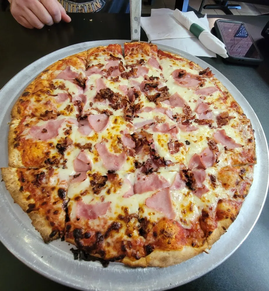 Canadian Bacon & Bacon XL Pizza